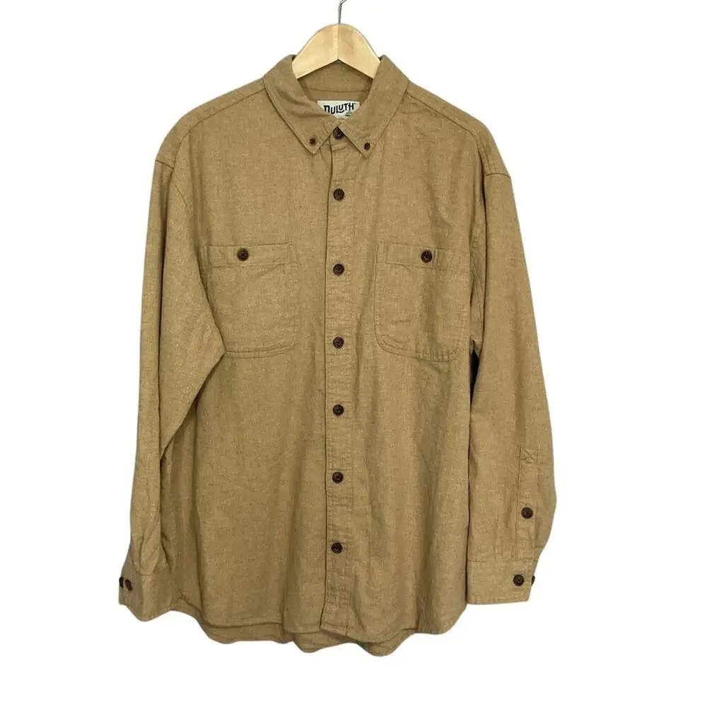 Duluth Trading Company Men's Kennesaw Relaxed Fit Long Sleeve Shirt L - Picture 2 of 8